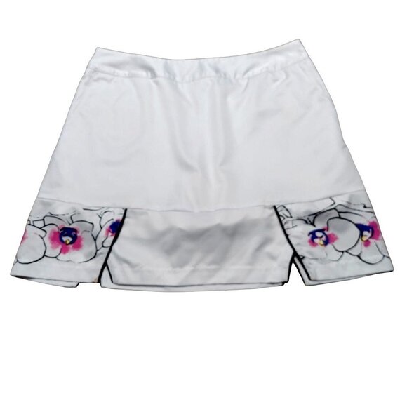 adidas Pants - Adidas ClimaCool Women's White Floral Print Athletic Skort